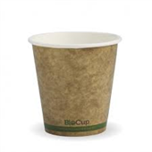 BioPak KraftLook Green Stripe 230Ml 6Oz Cup 50 Pack Fits Small Lids
