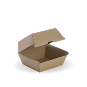BioPak Burger Box 105 X 105 X 85mm 50 Pack Kraft