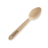 Biopack 10Cm Tea Spoon 100 Pack Wood