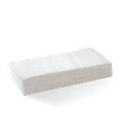 Biopak BioNapkins Quilted Dinner 18 Fold Mix White
