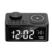 Dolphy Black Dock Station with LED  Wireless Charger
