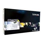 Lexmark C734A1YG Toner Cartridge Yellow