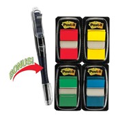 Post It Flags 680 RYBGVA with Flag Pen Value Pack