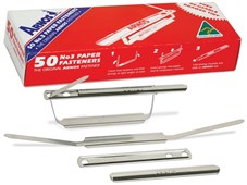 Arnos Paper Fasteners No3 50 Box