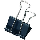 Marbig Foldback Clips 19mm Black 12 Pack