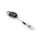 Durable Badge Reel Retractable Oval Black 10 Box