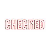Shiny Stamp SEN0042 Pre Inked Checked Outline Red