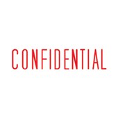 Shiny Stamp Pre Inked CONFIDENTIAL Red