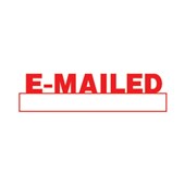 Shiny Stamp SEN9262 Pre Inked Emailed with Date Red