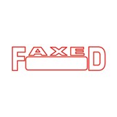 Shiny Stamp SEN2042 Pre Inked Faxed Outline with Date Red
