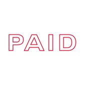 Shiny Stamp SEN0012 Pre Inked Paid Outline Red