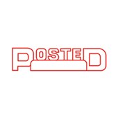 Shiny Stamp SEN2052 Pre Inked Posted Outline with Date Red