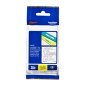 Brother TZe135 Labelling Tape 12mm White on Clear