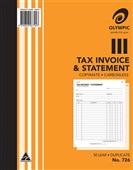 Olympic 726 Invoice and Statement Book Duplicate Sold as Each 5 in a Pack