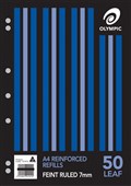 Olympic Reinforced Refill A4 7 Hole Punched 50 Pack
