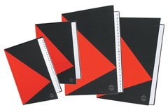 Marbig Note Book 200 Pages A5 Red and Black Sold as Each 5 in a Pack