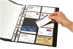 Marbig Business Card Pocket A4 Clear 10 Pack