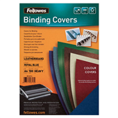 Fellowes Binding Cover Leathergrain A4 Royal Blue 100 Pack