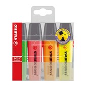 Stabilo Boss Highlighter Assorted 4 Wallet