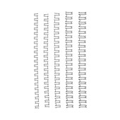 GBC Binding Coils 21 Loop 6mm A4 Black 100 Pack