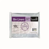 Bastion 18 Litre Regular Duty Bin Liners Black Roll 100