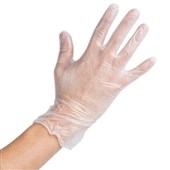 Bastion Vinyl Powder Free Disposable Gloves Clear Medium Pack 100 Sold as Each 10 in a Box