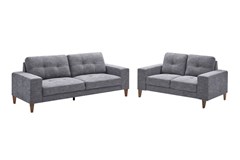 Club 3  2 Seater Lounge  Light Grey