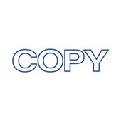 Shiny Stamp Pre Inked Copy Outline Blue