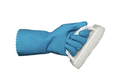 Bastion BNG2794 Silverlined Rubber Gloves Blue Honeycomb Grip Large Pairs