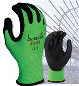 Bastion Soroca Cut 5 High Viz Green Gloves Nitrile XX Large Size 11
