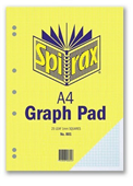 Spirax 801 Graph Pad Punched 1mm 25 Leaf