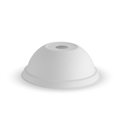 BioPak BioCup 80mm Plant Fibre Dome Cold Paper Lid Sleeve 50 Sold as Sleeve 50 20 in a Carton