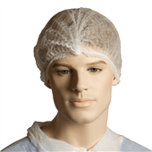 Bastion Polypropylene Crimped Beret 21 White Carton 1000
